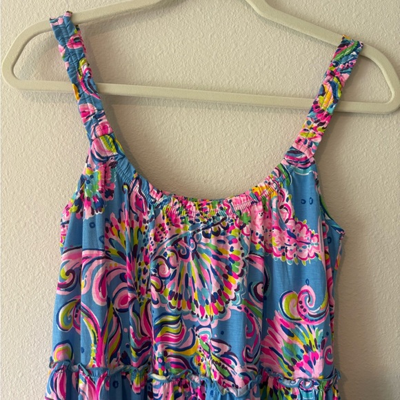 Lilly Pulitzer Loro Maxi Dress Women’s Small Mermaid Grotto Oversized Vacation - Picture 5 of 8